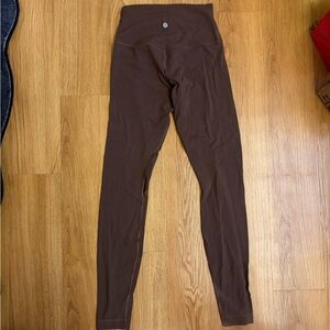 brown lululemon align leggings